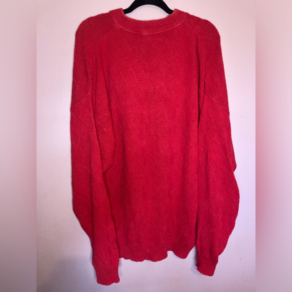 Scottish isle by bernette Men's Red Sweater Gold club Embroidered XXL - Picture 5 of 5